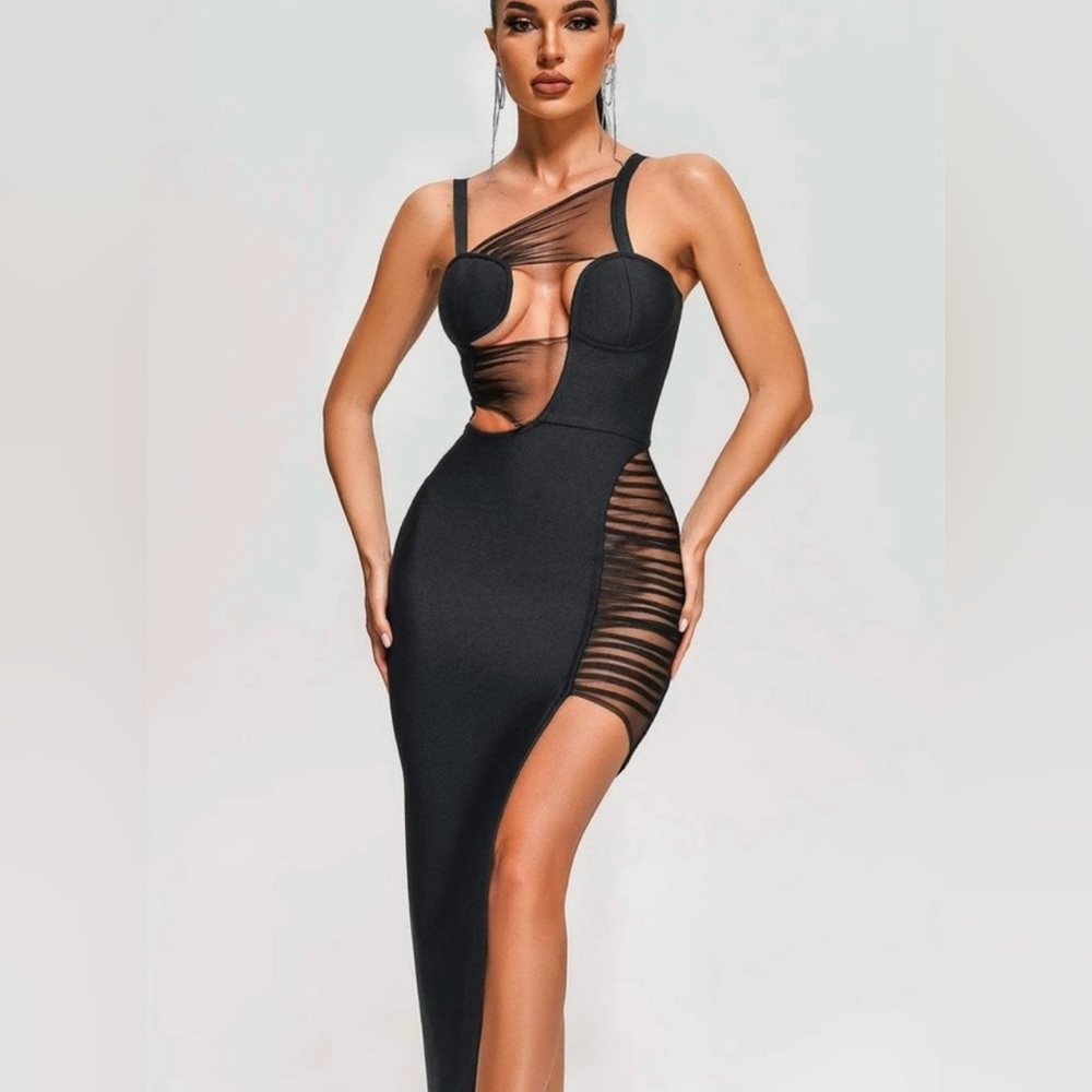Beautiful black mesh bandage dress! Definitely a show stopper !